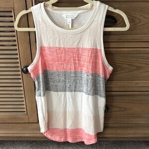Market & Spruce Colorblock Tank Top - Coral, Gray, and Cream from Stitch Fix